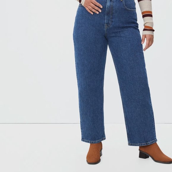 SHIPS FREE! Everlane Way High Jeans in Vintage Indigo Blue Wash, Size 32 Long - Picture 2 of 6